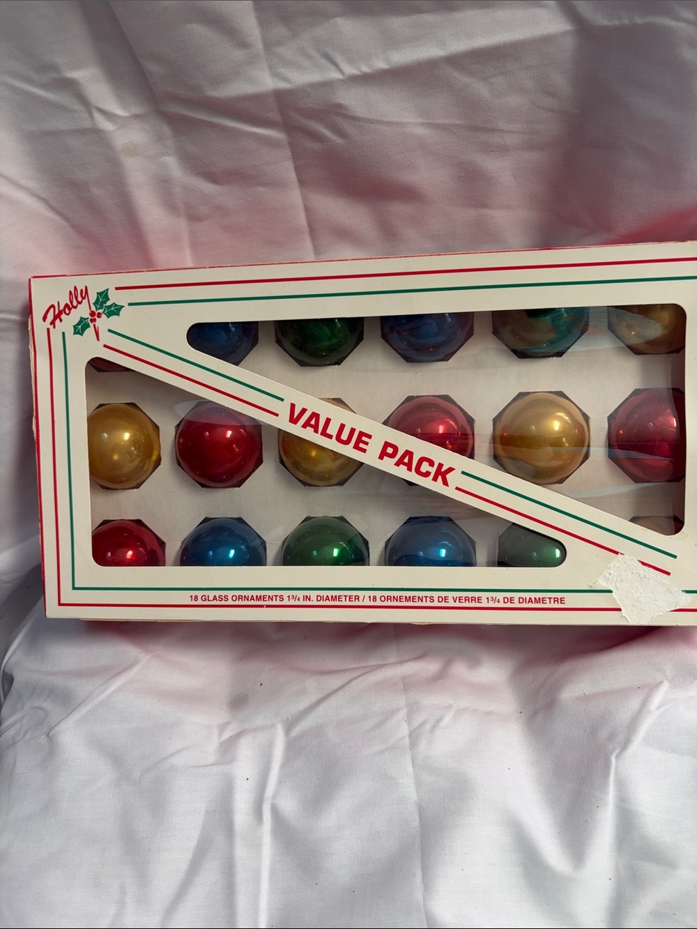 Holly Value Pack Vintage Glass Ornaments - Multicolor
